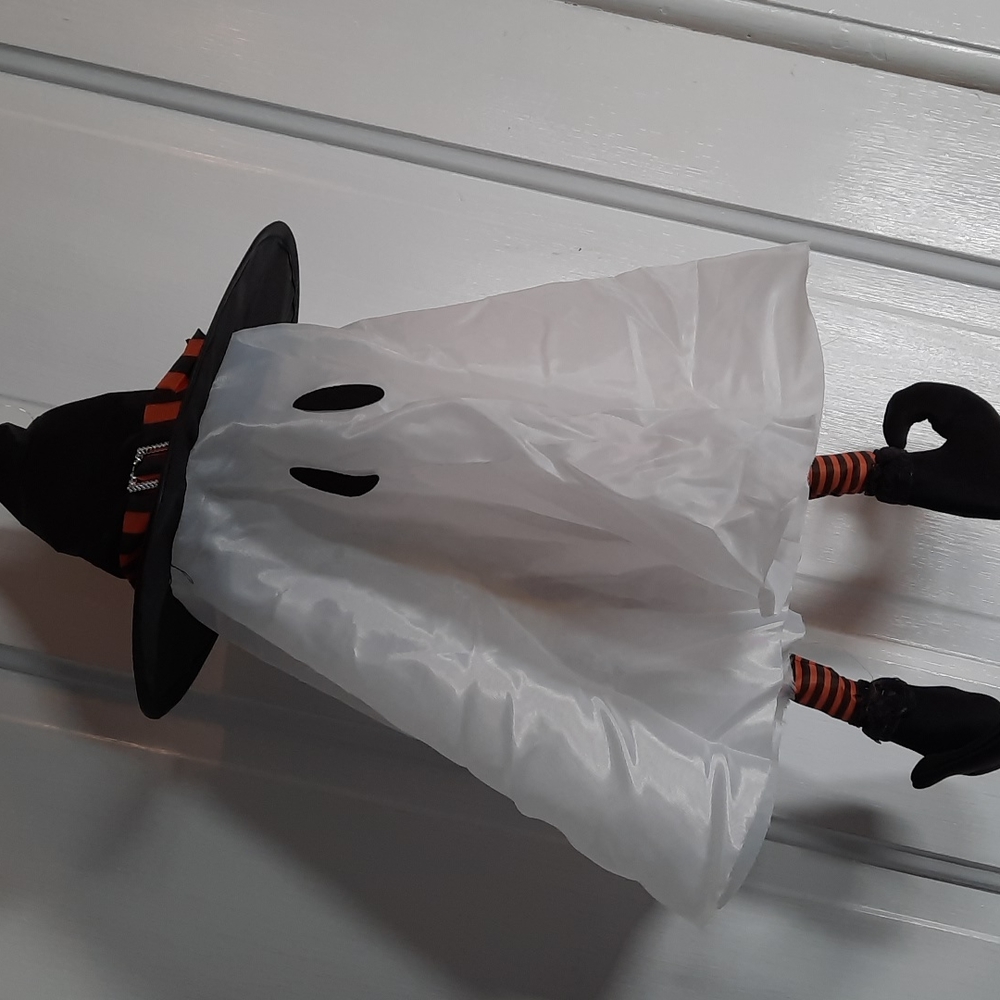 Ghost Dancing Talking Witch Hat Halloween Decoration Fun Lights Hanging Orange